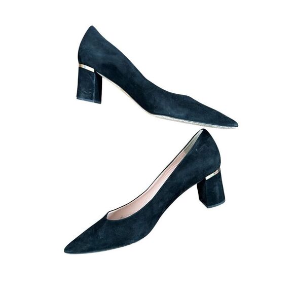 kate spade new york Women's 9 1/2 Dolores Too Suede Block Heel Pumps - Picture 13 of 16